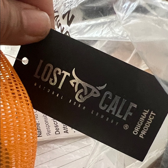 Lost Calf Rodeo Black and Orange Cap * New - Picture 7 of 7